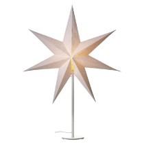 Svícen na žárovku E14 s papírovou hvězdou bílý, 67x45 cm, vnitřní EMOS DCAZ06