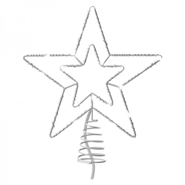 Standard LED spojovací vánoční hvězda, 28,5 cm, venkovní i vnitřní, studená bílá, časovač EMOS D1ZC01