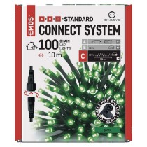Standard LED spojovací vánoční řetěz, 10 m, venkovní i vnitřní, zelená, časovač EMOS D1AG01