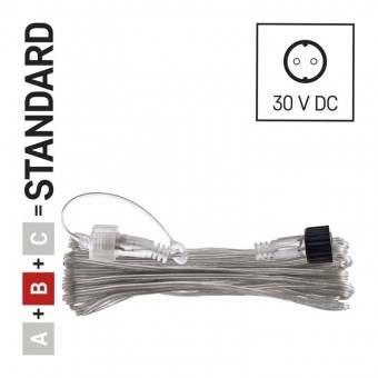 Prodlužovací kabel pro spojovací řetězy Standard transparentní, 10 m, venkovní i vnitřní EMOS D1ZB02