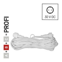 Prodlužovací kabel pro spojovací řetězy Profi bílý, 10 m, venkovní i vnitřní EMOS D2ZW01