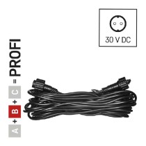 Prodlužovací kabel pro spojovací řetězy Profi černý, 10 m, venkovní i vnitřní EMOS D2ZB01