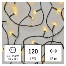 LED vánoční řetěz, 12 m, venkovní i vnitřní, teplá bílá, časovač EMOS D4AW03