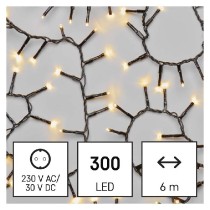 LED vánoční řetěz – ježek, 6 m, venkovní i vnitřní, teplá bílá, časovač EMOS D4BW04