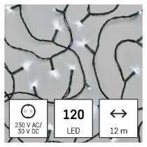 LED vánoční řetěz, 12 m, venkovní i vnitřní, studená bílá, programy EMOS D4AC08