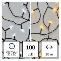 LED vánoční řetěz 2v1, 10 m, venkovní i vnitřní, teplá/studená bílá, programy EMOS D4AL05