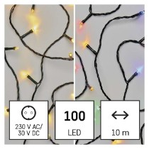 LED vánoční řetěz 2v1, 10 m, venkovní i vnitřní, teplá bílá/multicolor, programy EMOS D4AH01