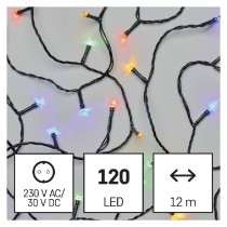 LED vánoční řetěz, 12 m, venkovní i vnitřní, multicolor, časovač EMOS D4AM03