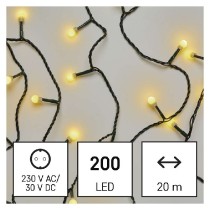 LED vánoční cherry řetěz – kuličky, 20 m, venkovní i vnitřní, teplá bílá, časovač EMOS D5AW03