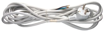 kabel flex 3x0,75/5m H05VV-F bílá úhlová vidlice S14375