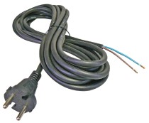 kabel flex 2x1/3m H05RR-F černá vidlice přímá S03030 *SY10