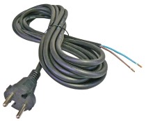 kabel flex 2x1/5m H05RR-F černá vidlice přímá S03050 *SY10