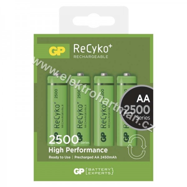 baterie nabíjecí tužková AA GP ReCyko+ HR6 2500mAh *B14054   /***/