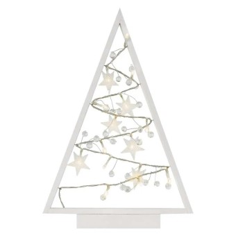LED dekorace svítící stromeček s ozdobami, 40 cm