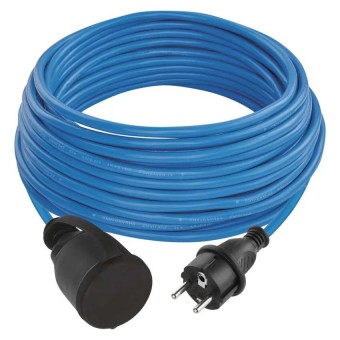 kabel produžovací počasí odolný 20 m / 1 zásuvka / modrý / PVC / 230 V / 1,5 mm2 EMOS P01420W