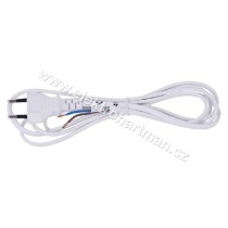kabel flex 2m 2x0,5 2.třídy bílá vidlice přímá S12252
