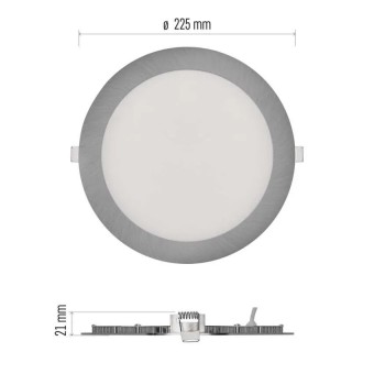 svítidlo LED EMOS NEXXO vestavné, kruh 22,5cm 18W 1600lm teplá/neutrální bílá ZD1243