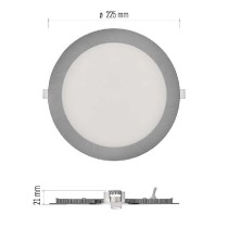 svítidlo LED EMOS NEXXO vestavné, kruh 22,5cm 18W 1600lm teplá/neutrální bílá ZD1243