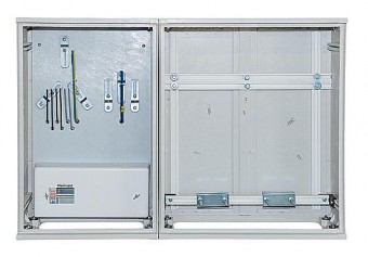 rozvaděč elektroměrový + plyn  ER212/NVP7P 40A QM + PL2 ESTA vestavný, určeno pro ČEZ 3 bod.uzavírání /03163/