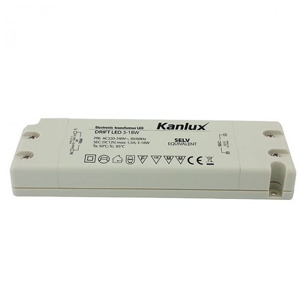 zdroj Kanlux DRIFT LED 3-18W, 12V DC, 1,5A /08550/  /***/
