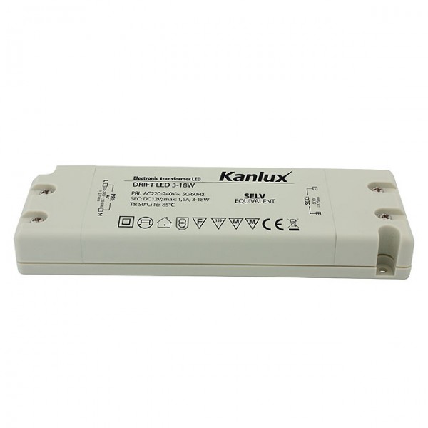 zdroj Kanlux DRIFT LED 3-18W, 12V DC, 1,5A /08550/ /***/