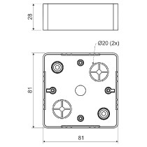 krabice LK 80x28 R/1 I2 Kopos dub tmavý