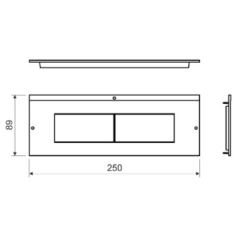 podložka přístrojová PP 80/45 LB Kopos, pro montáž 4 ks přístrojů 45x45