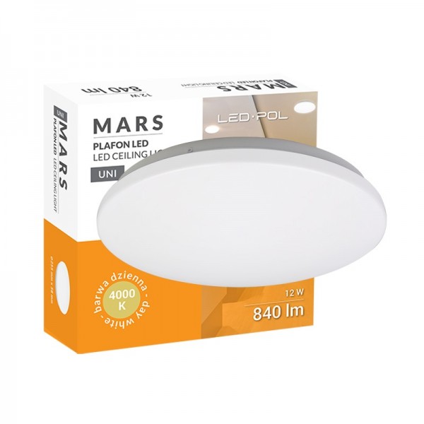 svítidlo ORO-MARS-12W-DW 12W 4000K 840lm IP20