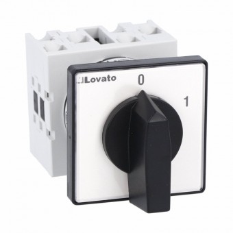 vypínač GX1690U Lovato 16A/1P vestavný, 0-1, černý ovladač