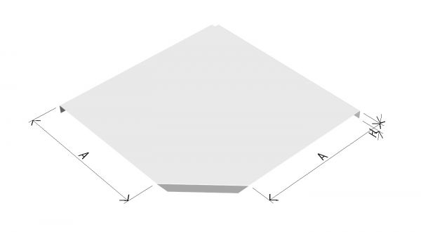 víko kolena žlabu LINEAR VKL 90° R50 260 "SZ"