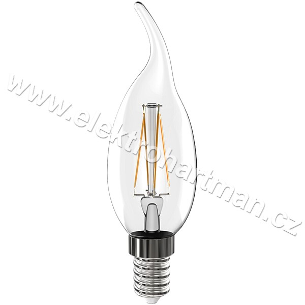 žárovka LED svíce E14, 4W, 2700K, CRI 80, 440 lm, 360°, designová /ML-323.015.94.0/