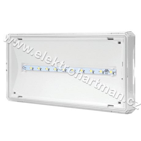 svítidlo nouzové MODUS EXIT S 1W LED 120lm, IP65, 1h, svítící při výpadku, bílé, univ.piktogram /OZN/ETS/1W/E/1/SE/X/WH/