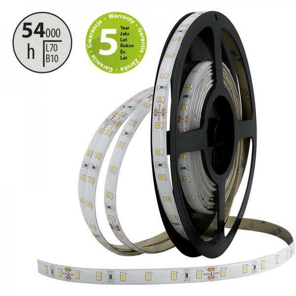 pásek LED SMD2835 NW, 60LED/M, 14,4W/M, 1296lm/m, IP54, DC 24V, 10mm, 5m ML-126.710.60.0