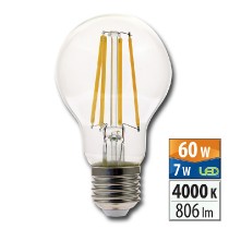žárovka LED E27, 7W, 4000K, CRI 80, 806lm, 320°, filament ML-321.089.94.0