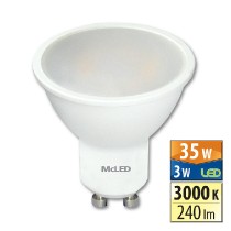 žárovka LED GU10, 3W, 3000K, PAR16, CRI 80, 240 lm, 100° /ML-312.154.87.0/