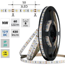 pásek LED ML-121.830.60.2 60LED/M 4,8W/m 12V DC IP20 430lm/m neutrální bílá