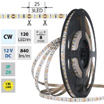 pásek LED ML-121.838.60.2 120LED/M 9,6W/m 12V DC IP20 840lm/m studená bílá