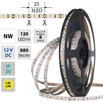 pásek LED ML-121.839.60.2 120LED/M 9,6W/m 12V DC IP20 880lm/m neutrální bílá