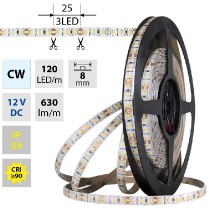 pásek LED ML-121.852.60.0 120LED/m 9,6W/m 12V DC 630lm/m CRI90 IP54 8mm