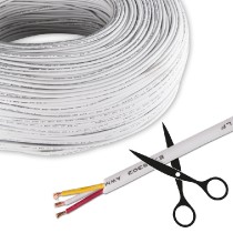 kabel 3x0,5mm2, bílý PVC plášť, barva červená/žlutá/bílá ML-733.023.21.0