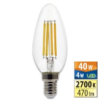 žárovka LED svíce E14, 4W, 2700K, CRI 80, 470 lm, 320° /ML-323.013.87.0/  /***/