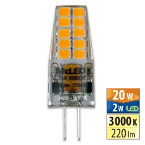 žárovka LED G4, 2W, 3000K, CRI 80, 220 lm, 300° /ML-325.004.92.0/