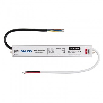 zdroj napájecí pro LED pásky 24V DC 60W (2,5A) IP67 hliník ML-732.095.45.1***