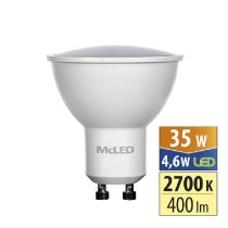 žárovka LED GU10, 4,6W, 2700K, PAR16, CRI 80, 400 lm, 100° /ML-312.148.87.0/