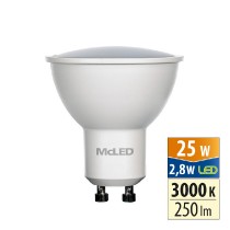 žárovka LED GU10, 2,8W, 3000K, CRI 80, 250 lm, 110° /ML-312.160.87.0/