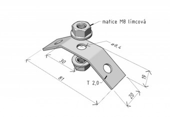 držák závěsných lanek DZM 15 GZ Merkur ARK-214150