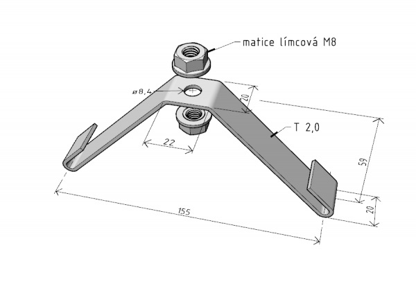 držák žlabu DZM 3/150 nerez A2 Merkur ARK-234035