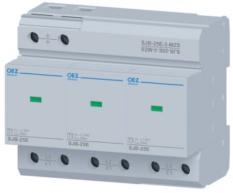 svodič přepětí typ B, 25 kA, SJB-25E-3-MZS /OEZ:38357/