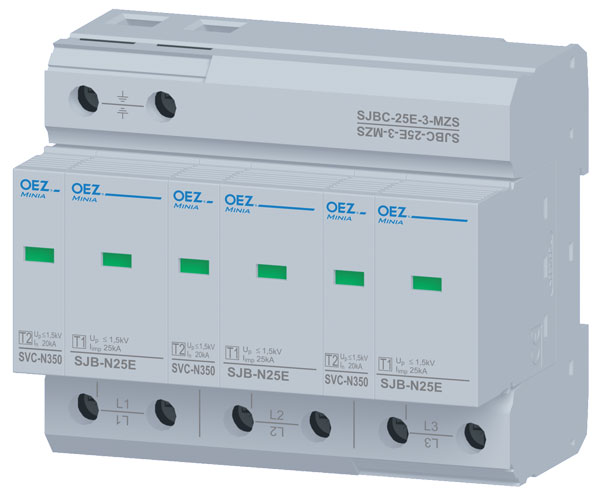 svodič přepětí typ B+C, 25kA, SJBC-25E-3-MZS /OEZ:38361/