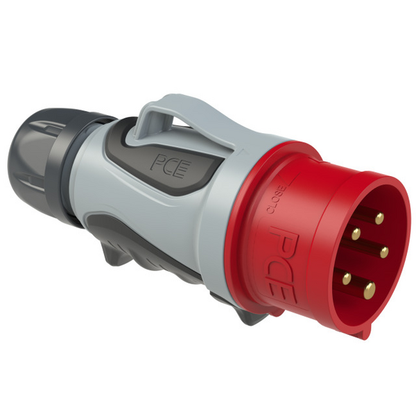 vidlice PCE 0253-6TT 32A 5pól IP44, 400V 6h, bezšroubová, GRIP